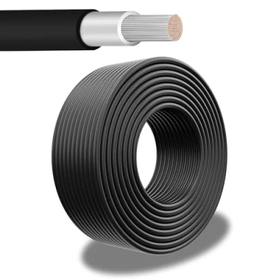 Abbildung von PowerWerk Solarkabel 6mm² Schwarz 50m UV beständig, flexibel, Photovoltaik, PV Kabel, Solar Anschlusskabel für Solarpanel, Wechselrichter &amp; Laderegler (Schwarz, 50m)