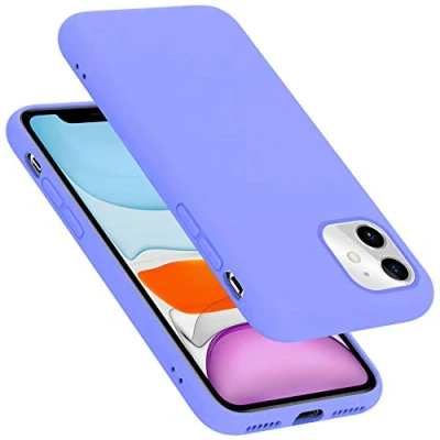 Abbildung von Cadorabo Hülle kompatibel mit Apple iPhone 11 Silikon Handyhülle für Case aus flüssigem Kratzfeste und stoßfeste dünne TPU Schutzhülle Liquid HELL LILA