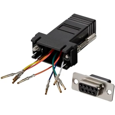 Abbildung von StarTech.com GC98FF DB9 auf RJ45 Modular Adapter (Bu/Bu) Schwarz