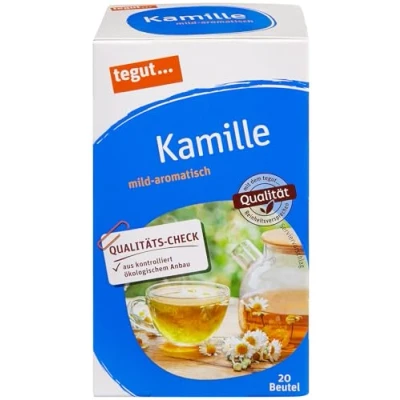 Abbildung von tegut… Kamillentee, mild aromatisch, 20 Beutel, 40 g
