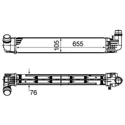 Abbildung von MAHLE ORIGINAL CI 496 000S Ladeluftkühler DACIA: Duster SUV