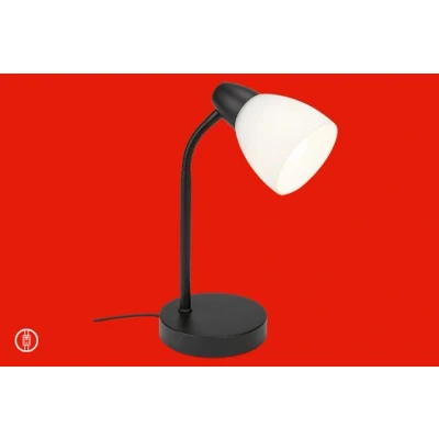 Abbildung von BRILONER Leuchten Tischleuchte, Tischlampe inkl. Kabelschalter, 1x E14, max. 25 Watt, Weiß Schwarz, 185x300mm (DxH)