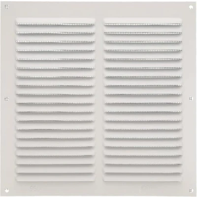 Abbildung von Amig Quadratisches Lüftungsgitter aus Aluminium mit Moskitonetz für Luftauslässe Ideal Küchen und Badezimmerdecken Maße : 200 x mm Farbe: Weiß