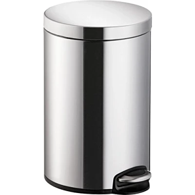 Abbildung von helit H2403500 Tret Abfallbehälter „the silent“ 12 L, Edelstahl