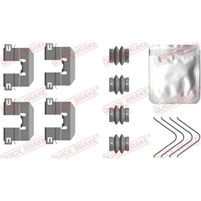Abbildung von QUICK BRAKE 109 0117 Zubehörsatz, Scheibenbremsbelag HYUNDAI: i10 II Limousine, Schrägheck, KIA: Stonic Rio 4 Schrägheck
