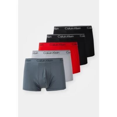 Abbildung von Calvin Klein Underwear LOW RISE Trunk 5 PACK Boxerbriefs, Herren, Größe: Large, Black/turbulence/sleet/adrenalin
