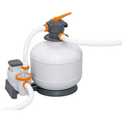 Abbildung von Bestway Sandfilteranlage Flowclear mit Zeitschaltuhr 11.355 l/h, 500 W