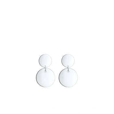 Abbildung von Elli GEO PLÄTTCHEN Kreis Minimal Alysa Ohrringe silvercoloured, Damen, Größe: One Size, Silver coloured