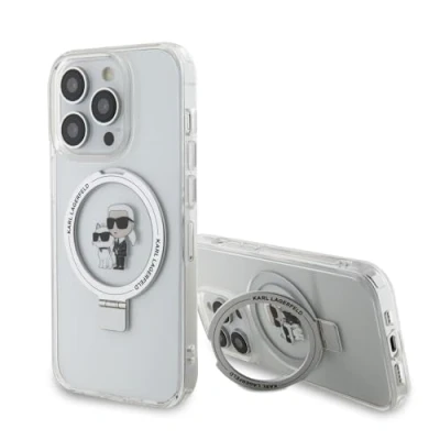 Abbildung von Apple iPhone 15 Pro Hülle MagSafe Kunststoff Karl Lagerfeld Backcover/Hard Case Handyhülle Transparent