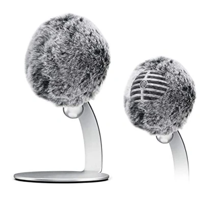 Abbildung von YOURSHARES MV5 Microphone Windscreen Muff Pop Filter Mikrofon Fell Windschutz Schutz kompatibel mit Shure Digitales Kondensator