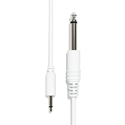 Abbildung von ExcelValley 1 Pack Mono Patchkabel TS 3,5mm 1/8&quot; zu 6,35mm 1/4&quot; [Weiß 90 cm 35,43&quot;]