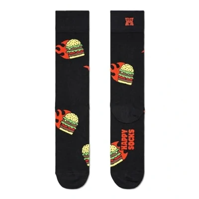 Abbildung von Happy Socks Unisex Flaming Burger Crew Socken, Mehrfarbig, 7 11