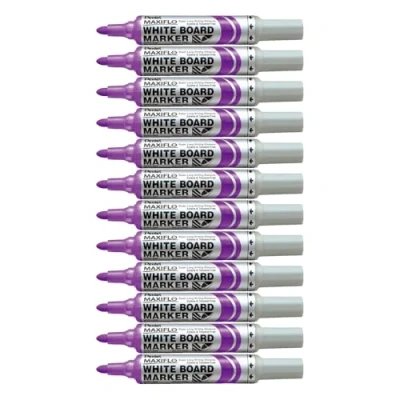 Abbildung von Pentel Maxiflo MWL5M Boardmarker 12 Stück violett