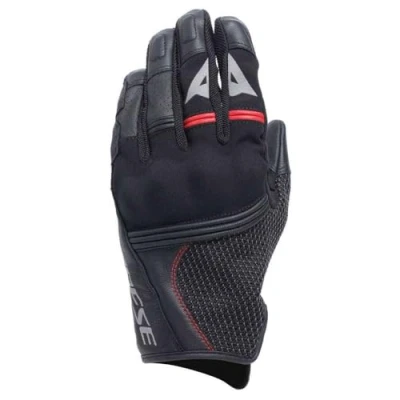 Abbildung von Dainese Namib Gloves, Sommer Motorradhandschuhe, mit elastischem und belüftetem Stoff, Touchscreen, Mann, Schwarz/Schwarz, S