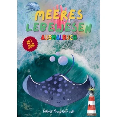 Abbildung von Meereslebewesen Ausmalbuch Über 50 Unterwasser Meerestiere Malvorlagen zum Ausmalen für Kinder von 1 3 Jahren.