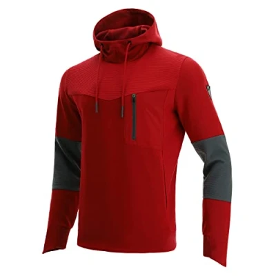 Abbildung von Macron Herren Athleisure Scc Luzon Light Stretch Hoody Dp Red/Mgry Man Sweatshirt, rot, M