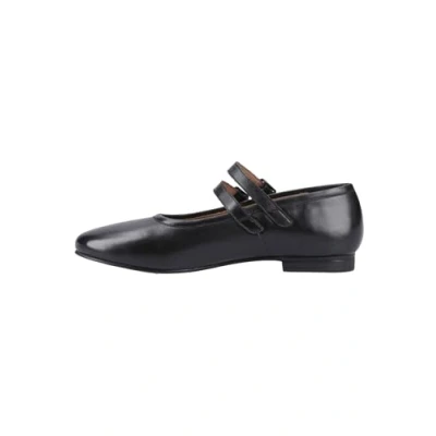 Abbildung von Hush Puppies Nancy Mary Jane Damen Schwarze Lederschuhe
