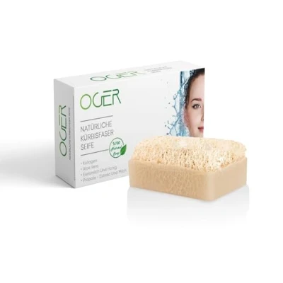 Abbildung von OGER Natürliche Kürbisfaser Seife 110 Gr Ziegenmilch 1Stück