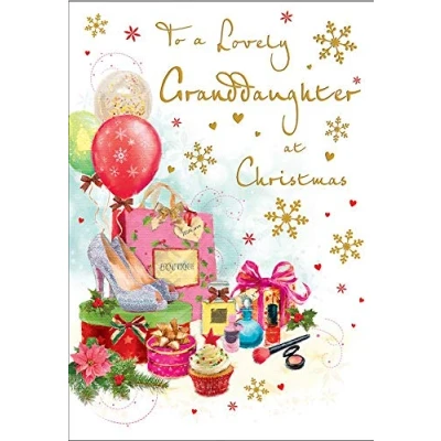 Abbildung von Piccadilly Greetings Traditionelle Weihnachtskarte für Enkelin, 22,9 x 15,2 cm, Regal Publishing