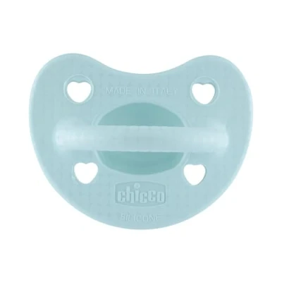Abbildung von Chicco PhysioForma Luxe Silikon Schnuller, 2 6M, Blau,weich und sanft, unterstützt die physiologische Atmung fördert richtige Entwicklung des Mundes, 1 Stück, Kind