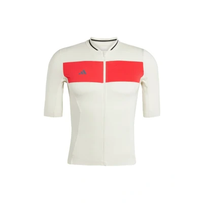 Abbildung von adidas Performance Heritage Tempo 3STRIPES Cyclingtrikot Chalk white pure ruby, Herren, Größe: XS, ruby