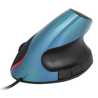 Abbildung von ASHATA Ergonomische Vertikale Maus, Maus Vertical Ergonomic Optical Mouse,Tragbar USB Kabelgebundene Optische Vertikalmaus 3200 DPI 6 Tasten,für PC/Laptop Notebook usw.(Blau)