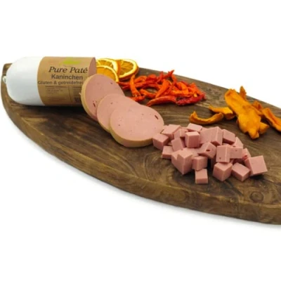 Abbildung von Paw Natural Hundewurst schnittfest 3x400g Kaninchen Wurst Gluten &amp; getreidefrei aus frischem Fleisch gesunder Tiere (Kaninchen, 3x400gr)