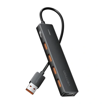 Abbildung von VENTION USB Hub 10Gbps, 4 Ports 3.2 Splitter, 5 in 1 Extender Hub, Multiport Adapter für Laptop, MacBook, Chromebook, Surface, iMac, PS4, PS5, Xbox, Flash Drive