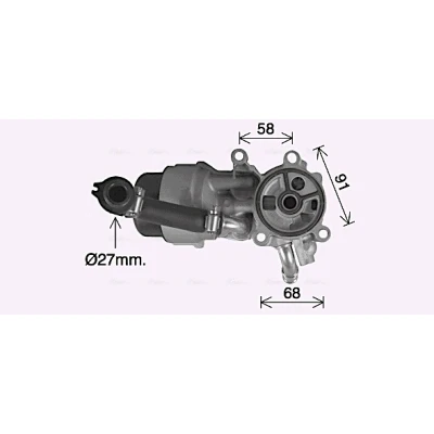Abbildung von PRASCO CN3307H Ölkühler mit Filter FORD: S Max Mk1, Focus 2 Kombi, Schrägheck, PEUGEOT: 407 SW, 308 I 5008 I, VOLVO: V50, S80 II
