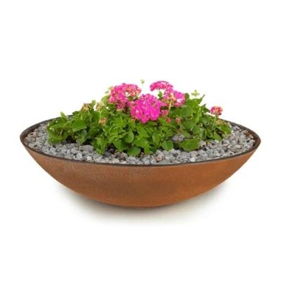 Abbildung von matches21 HOME &amp; HOBBY Wetterfeste Pflanzschale für draussen in 35 cm rost Optik als Blumenschale Dekoschale