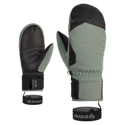 Abbildung von Ziener Damen Kalea Ski Fäustling/Wintersport wasserdicht extra warm Wolle, green mud, 6