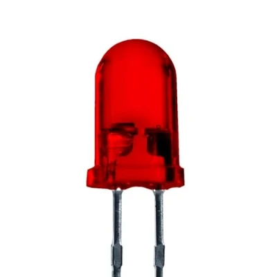 Abbildung von Lumetheus LED 5mm Farbe rot 3000 mcd 100 Stück Leuchtdiode extra hell 2V rote Diode 2 Pin LEDs Gehäuse diffus farbig