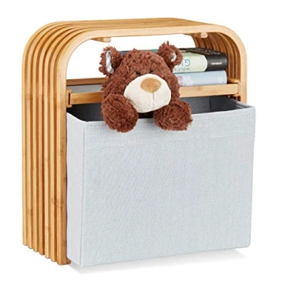 Abbildung von relaxdays Stauraumhocker Bambus Hocker mit Aufbewahrung