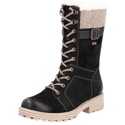 Abbildung von remonte Winterstiefel, Blockabsatz, Schnürstiefel mit wasserabweisender TEX Membran