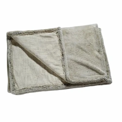 Abbildung von Loberon Plaid Newman, Zwei attraktive Seiten, superweicher Teddy Fleece, Chalet Flair, Wohntextilien, Überwurf, Tagesdecke, Polyester, Baumwolle, grau