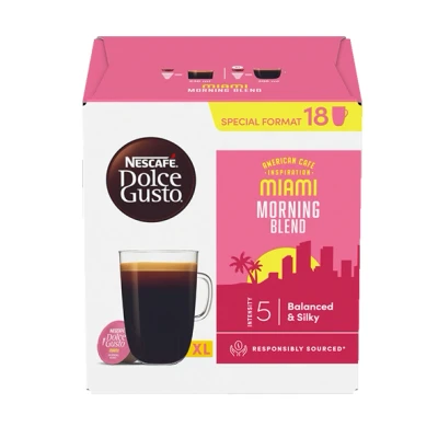 Abbildung von NESCAFÉ DOLCE GUSTO American Café Inspiration Miami Morning Blend Kaffeekapseln 1er Pack (1 x 18 Portionen)