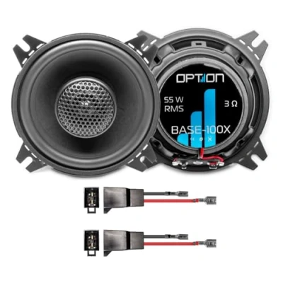 Abbildung von Option Lautsprecher 10cm kompatibel mit VW T4 Transporter/Multivan Plug &amp; Play 2 Wege Koaxial