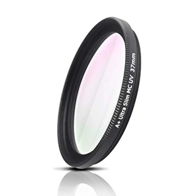 Abbildung von Ares Foto® UV Filter mit MRC Mehrfachvergütung, optisches Glas aus Japan, Ultra Slim, CNC gefräste Aluminium fassung. Für Canon Sony Nikon Fujifilm Olympus Sigma Tamron Pentax Leica (37mm)