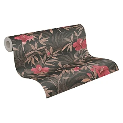 Abbildung von A.S. Création Vliestapete &quot;Cuba&quot;, floral botanisch tropisch, Dschungeltapete Tapete Blumen Tapeten Wohnzimmer Schlafzimmer Küche