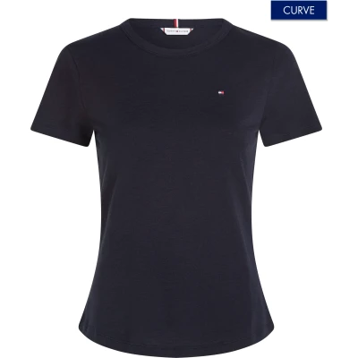 Abbildung von Tommy Hilfiger Curve Rundhalsshirt &quot;CRV 1985 SLIM SLUB C NK SS&quot;, Große Größen