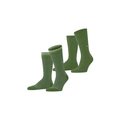 Abbildung von Burlington Herren Socken Everyday Stripe Mixed Multipack M So Baumwolle gemustert 2 Paar, Grün Fir Green 7656, 40 46