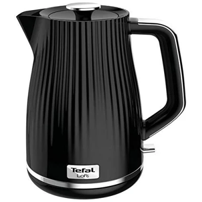 Abbildung von Tefal Loft KO2508, 1,7 l, 2400 W, Schwarz, Regelbare Temperatur, Wasserstandsanzeige, Drahtlos