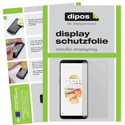 Abbildung von dipos I 6X Schutzfolie matt kompatibel mit OnePlus 5T Folie Displayschutzfolie