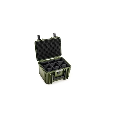 Abbildung von B&amp;W International Transportkoffer Outdoor Typ 2000 Bronze Grün mit Variabler Facheinteilung wasserdicht nach IP67 Zertifizierung, staubdicht, bruchsicher und unverwüstlich