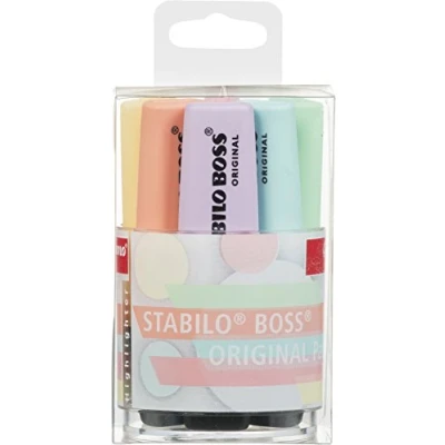 Abbildung von Textmarker STABILO BOSS ORIGINAL Pastel 6er Pack mit 6 verschiedene Farben