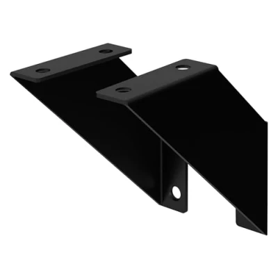 Abbildung von ML DESIGN Wandregalhalter Regalhalterung aus Metall, dreieckige Regalwinkel 90 für Wandmontage, 2 tlg., Schwebende Regalträger Schwarz, Wandkonsole Hängeregal Regalstütze