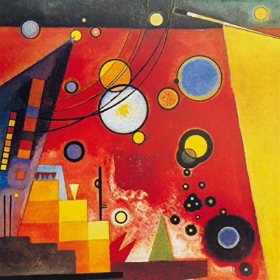 Abbildung von 1art1 Wassily Kandinsky Poster Schweres Rot, 1924 Bilder Leinwand Bild Auf Keilrahmen XXL Wandbild Kunstdruck Als Leinwandbild 70x70 cm