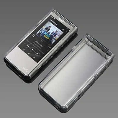 Abbildung von Zshion Hülle Kompatibel mit Sony NW ZX507/NW ZX500/NW ZX505,Stoßdämpfend, Leicht, Ultradünn, Weiche TPU (Transparentes Schwarz)