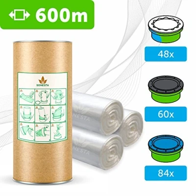 Abbildung von 600m ECO Nachfüllfolie für Windeltwister windeleimer Kompatibel mit Tommee Tippee TEC, Simplee, Twist &amp; Click Nachfüllkassetten Geruchsbarriere Einfach zu bedienen