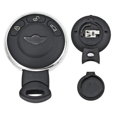 Abbildung von 3 Knopf autoschlüssel gehäuse funkschlüssel schlüssel Punto Taste Smart Remote Key Shell Case Fob für BMW Mini Cooper R56 mit Batteriehalterung